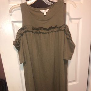 Lauren Conrad army green dress!